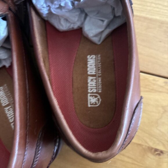 Mens  Stacy Adams Marlowe Algonquin Moc Toe Penny Slip On Cognac Leather 25550 main image 4